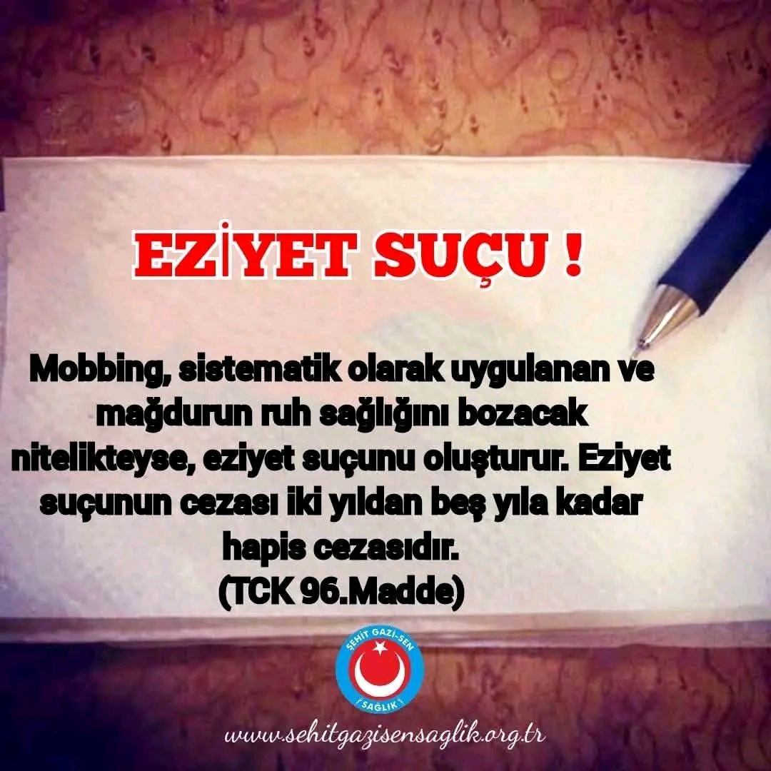 MOBBİNG İNSANLIK SUÇUDUR!