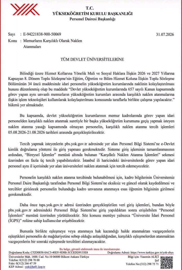 Üniversite personelinin Dikkatine