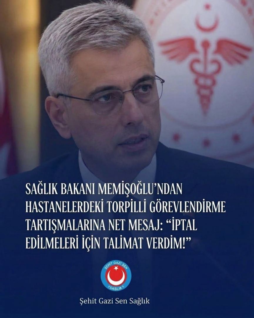 ŞEHİT GAZİ SEN SAĞLIK’TAN SAĞLIK BAKANI MEMİŞOĞLU’NUN “TORPİLLİ GÖREVLENDİRME” AÇIKLAMASINA TAM DESTEK: “ADALET VE HAKKANİYET SAĞLANANA KADAR TAKİPÇİSİYİZ!”